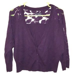 Purple Lace Cardigan